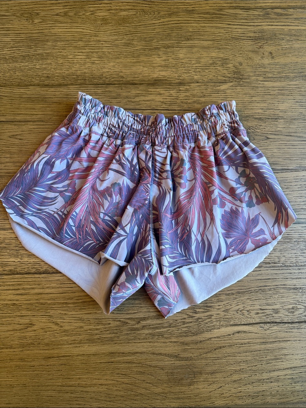 lululemon athletica Pink and Purple Floral Athletic Shorts